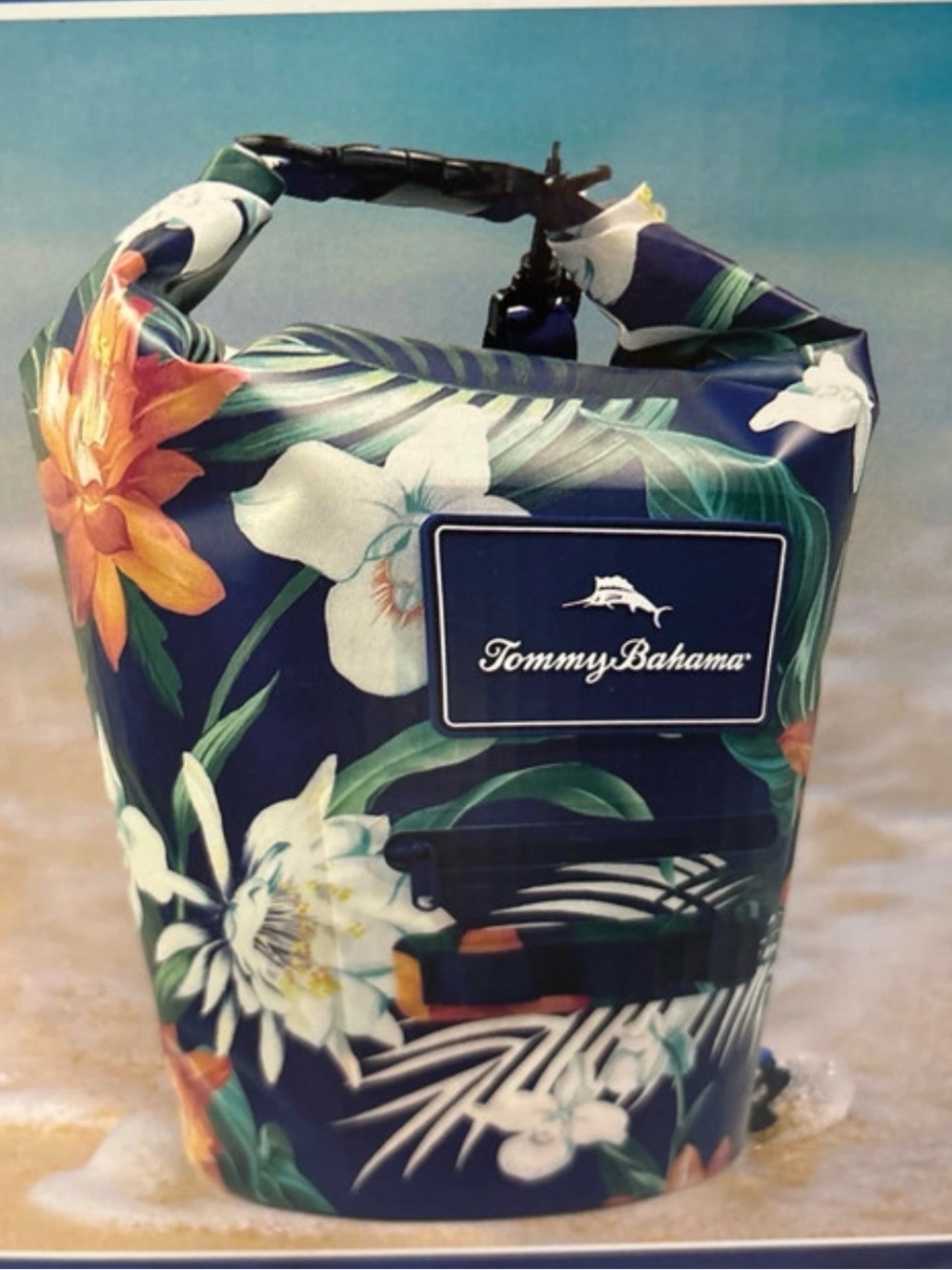Tommy Bahama Navy Floral Waterproof Dry Bag